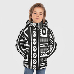 Куртка зимняя для мальчика Этнический узор, цвет: 3D-красный — фото 2