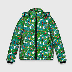 Куртка зимняя для мальчика Злой Вирус, цвет: 3D-черный