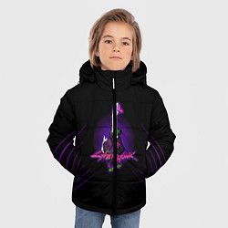 Куртка зимняя для мальчика Киберпанк 2077, цвет: 3D-светло-серый — фото 2