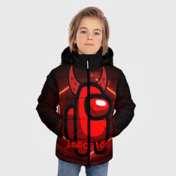 Куртка зимняя для мальчика AMONG US IMPOSTOR, цвет: 3D-черный — фото 2