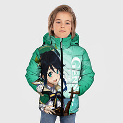 Куртка зимняя для мальчика GENSHIN IMPACT, ВЕНТИ, цвет: 3D-светло-серый — фото 2