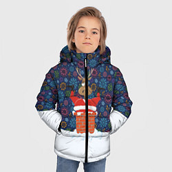 Куртка зимняя для мальчика Санта в Трубе, цвет: 3D-черный — фото 2
