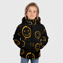 Куртка зимняя для мальчика Смайл, цвет: 3D-черный — фото 2