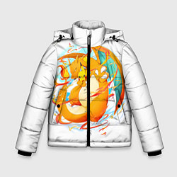 Куртка зимняя для мальчика Пикачу и Чаризард, цвет: 3D-черный