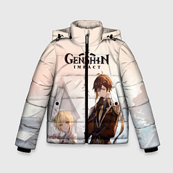 Куртка зимняя для мальчика GENSHIN IMPACT Zhongli, цвет: 3D-черный