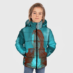 Куртка зимняя для мальчика Cyberpunk 2077 V, цвет: 3D-красный — фото 2