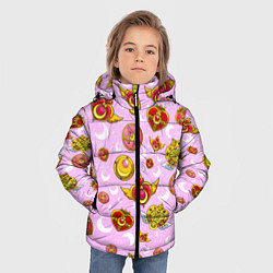 Куртка зимняя для мальчика Сейлор Мун, цвет: 3D-светло-серый — фото 2