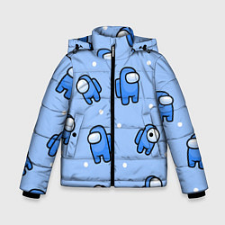 Куртка зимняя для мальчика Among Us - Синий цвет, цвет: 3D-черный