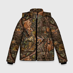 Куртка зимняя для мальчика Охотничий камуфляж, цвет: 3D-черный