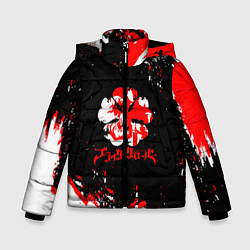 Куртка зимняя для мальчика Чёрный клевер, цвет: 3D-светло-серый