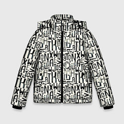 Куртка зимняя для мальчика Grunge, цвет: 3D-черный