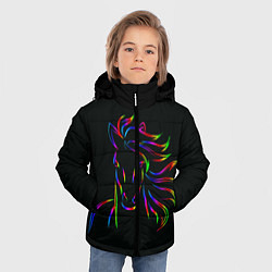 Куртка зимняя для мальчика Лошадка, цвет: 3D-светло-серый — фото 2
