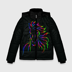 Куртка зимняя для мальчика Лошадка, цвет: 3D-красный