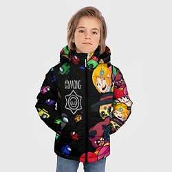 Куртка зимняя для мальчика Among Stars, цвет: 3D-черный — фото 2
