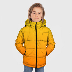 Куртка зимняя для мальчика Оранжевый градиент, цвет: 3D-черный — фото 2