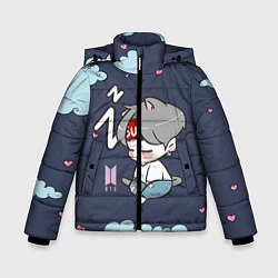 Куртка зимняя для мальчика BTS Sleep, цвет: 3D-светло-серый