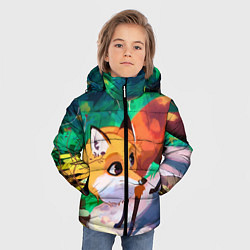 Куртка зимняя для мальчика Лисичка, цвет: 3D-черный — фото 2