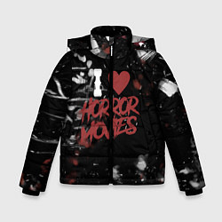 Куртка зимняя для мальчика Любовь к хоррорам, цвет: 3D-черный