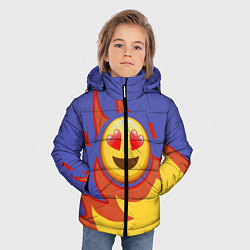 Куртка зимняя для мальчика Ты горишь как огонь v1, цвет: 3D-черный — фото 2