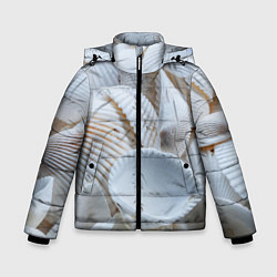 Куртка зимняя для мальчика Ракушки, цвет: 3D-черный