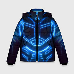 Куртка зимняя для мальчика Неоновая броня Neon Armor, цвет: 3D-светло-серый