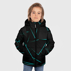 Куртка зимняя для мальчика НЕОНОВЫЕ ТРЕУГОЛЬНИКИ, цвет: 3D-черный — фото 2