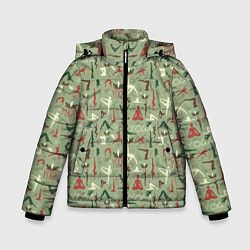 Куртка зимняя для мальчика Йога, цвет: 3D-черный