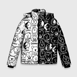 Куртка зимняя для мальчика BTS BT21, цвет: 3D-черный