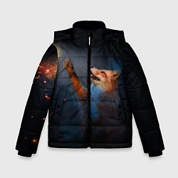 Куртка зимняя для мальчика Лиса и огонек, цвет: 3D-светло-серый