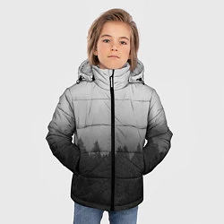 Куртка зимняя для мальчика Туманный лес, цвет: 3D-черный — фото 2