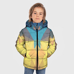 Куртка зимняя для мальчика Абстрактная Геометрия, цвет: 3D-светло-серый — фото 2