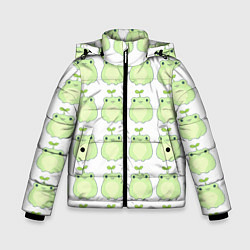 Куртка зимняя для мальчика Лягушки-росточки, цвет: 3D-черный