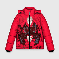 Куртка зимняя для мальчика Итадори Юдзи Магическая Битва, цвет: 3D-черный