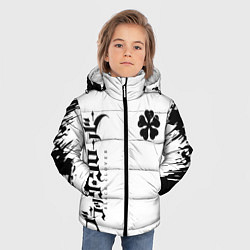 Куртка зимняя для мальчика Черный клеывер аниме, цвет: 3D-светло-серый — фото 2
