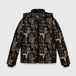 Куртка зимняя для мальчика Jazz, цвет: 3D-черный