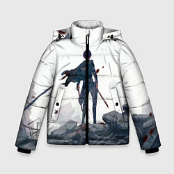 Куртка зимняя для мальчика Атака Титанов, цвет: 3D-черный
