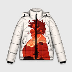 Куртка зимняя для мальчика Атака Титанов, цвет: 3D-красный