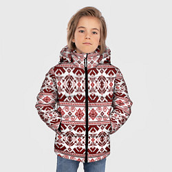 Куртка зимняя для мальчика Русские народные узоры, цвет: 3D-светло-серый — фото 2