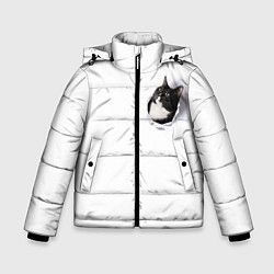 Зимняя куртка для мальчика КОТ В СЕРДЦЕ