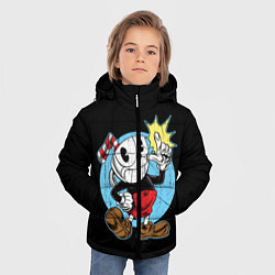 Куртка зимняя для мальчика CUPHEAD КАПХЕД, цвет: 3D-черный — фото 2