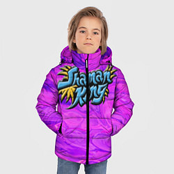 Куртка зимняя для мальчика Шаман Кинг, цвет: 3D-черный — фото 2
