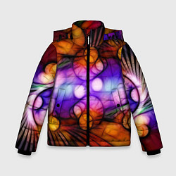 Куртка зимняя для мальчика Яркое преображение, цвет: 3D-черный