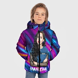 Куртка зимняя для мальчика Манижа абстрактный фон, цвет: 3D-черный — фото 2