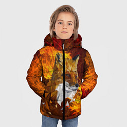 Куртка зимняя для мальчика Огненный Лис, цвет: 3D-светло-серый — фото 2