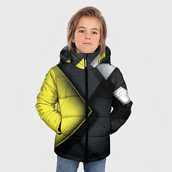 Куртка зимняя для мальчика Желто черный ромб, цвет: 3D-черный — фото 2