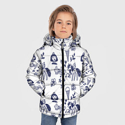 Куртка зимняя для мальчика Девчачий дудл, цвет: 3D-черный — фото 2