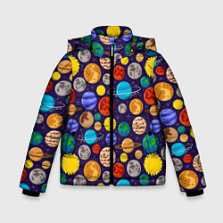 Зимняя куртка для мальчика Мультяшные планеты