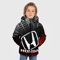 Куртка зимняя для мальчика HONDA ХОНДА СЕТКА, цвет: 3D-светло-серый — фото 2
