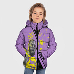 Куртка зимняя для мальчика Леброн джеймс, цвет: 3D-черный — фото 2