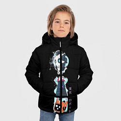 Куртка зимняя для мальчика Любовь, Смерть и Роботы, цвет: 3D-черный — фото 2